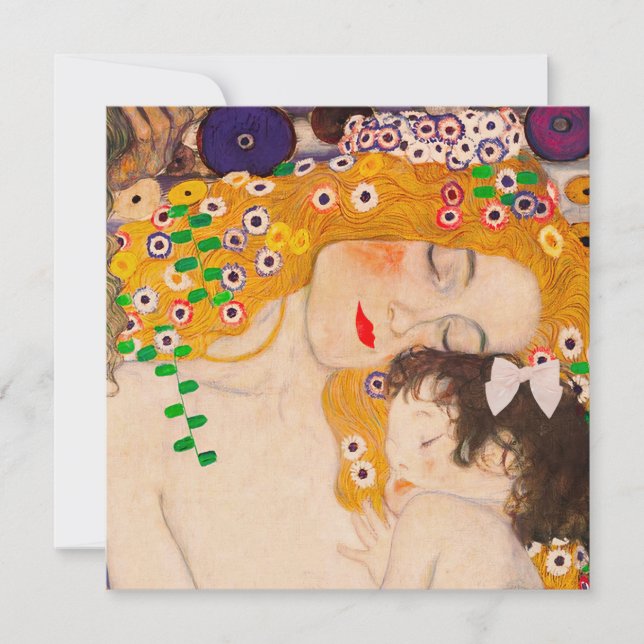 Gustav Klimt - Mère et Enfant Invitation (Devant)