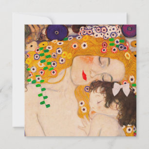 Gustav Klimt - Mère et Enfant Invitation