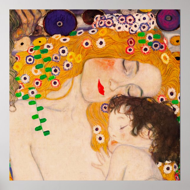 Gustav Klimt - Poster mère et enfant (Devant)