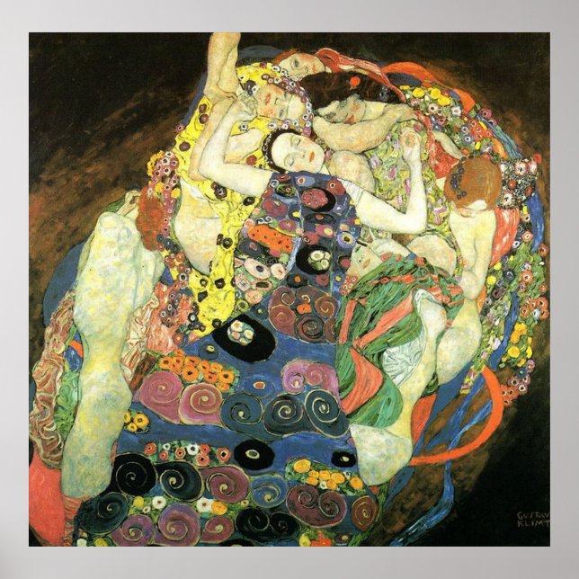 Gustav Klimt Poster ~ The Maiden (Devant)
