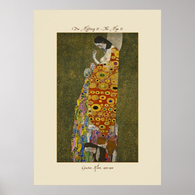 Gustav Klimt The Hope II 1907-1908 Poster Print (Devant)