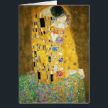 Gustav Klimt The Kiss Vintage<br><div class="desc">Gustav Klimt Le Kiss Vintage Art Nouveau Peinture Le Kiss (En allemand : Der Kuss) a été peint par le peintre symboliste autrichien Gustav Klimt entre 1907 et 1908, le point culminant de sa période d'or, lorsqu'il peignit un certain nombre d'oeuvres dans un style doré similaire. Le tableau est largement...</div>