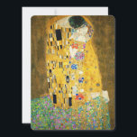 Gustav Klimt The Kiss Vintage<br><div class="desc">Gustav Klimt Le Kiss Vintage Art Nouveau Peinture Le Kiss (En allemand : Der Kuss) a été peint par le peintre symboliste autrichien Gustav Klimt entre 1907 et 1908, le point culminant de sa période d'or, lorsqu'il peignit un certain nombre d'oeuvres dans un style doré similaire. Le tableau est largement...</div>