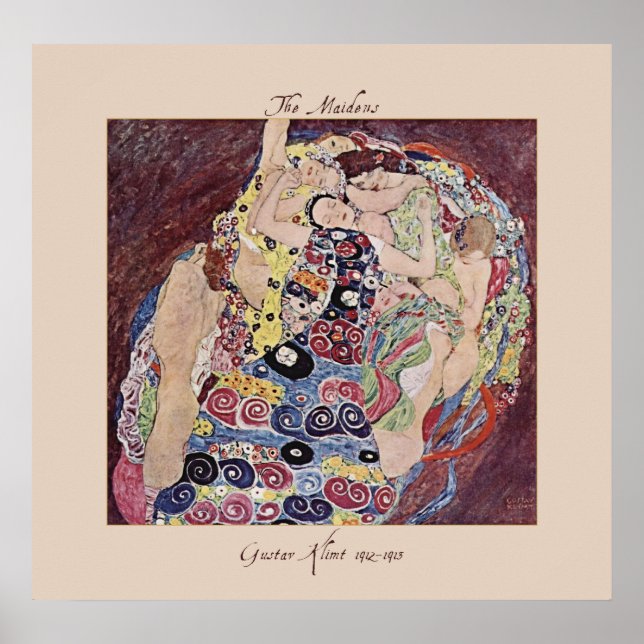 Gustav Klimt The Maidens 1912-1913 Poster Imprimer (Devant)