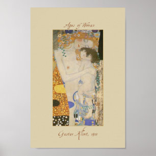 Gustav Klimt Trois ans de femme détail Poster