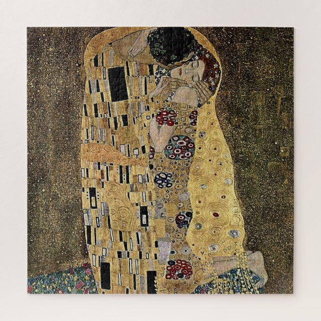 Gustav Klimt's The Kiss (circa 1908) Jigsaw Puzzle (Vertical)