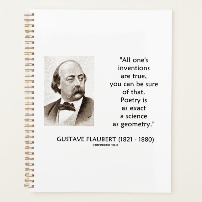 Gustave Flaubert Inventions Véritable Poésie Scien (Devant)