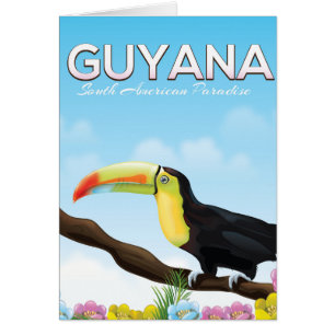 Guyana affiche de voyage paradis sud-américain