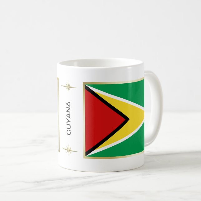 Guyana Flag + Map Mug (Devant droit)