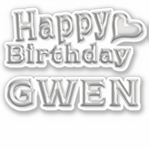 Gwen Happy Birthday Autocollant Sticker
