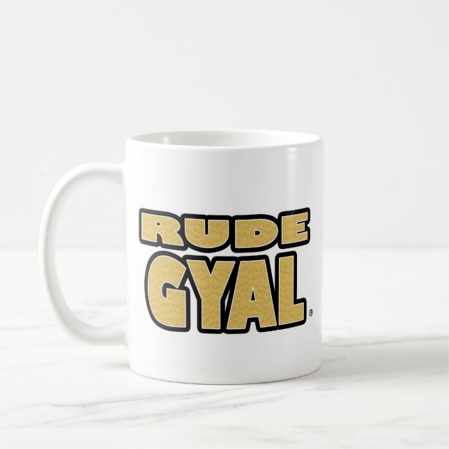 Gyal grossier, tasses de tout-style d'Or-Lettres (Gauche)