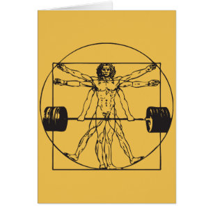 Gym Barbell Deadlift - Vitruvian Man