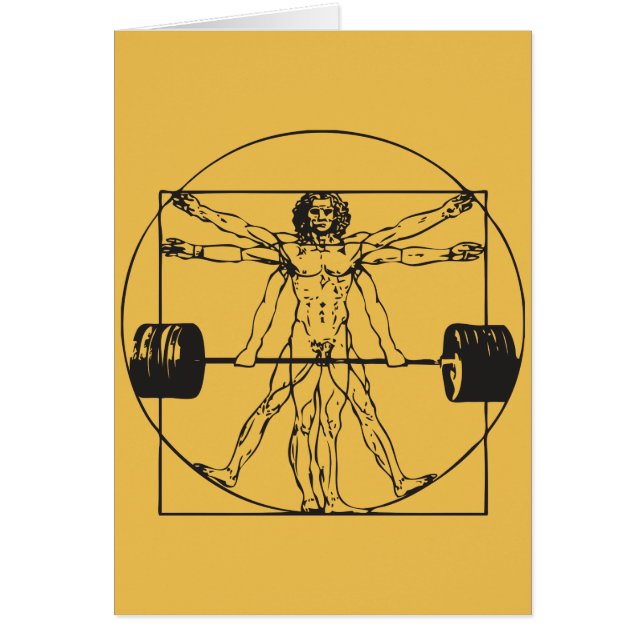 Gym Barbell Deadlift - Vitruvian Man (Devant)