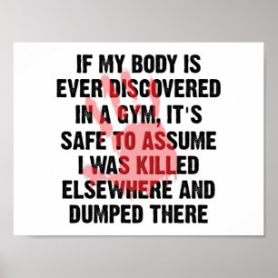 Gym Crime Scène Drôle Poster