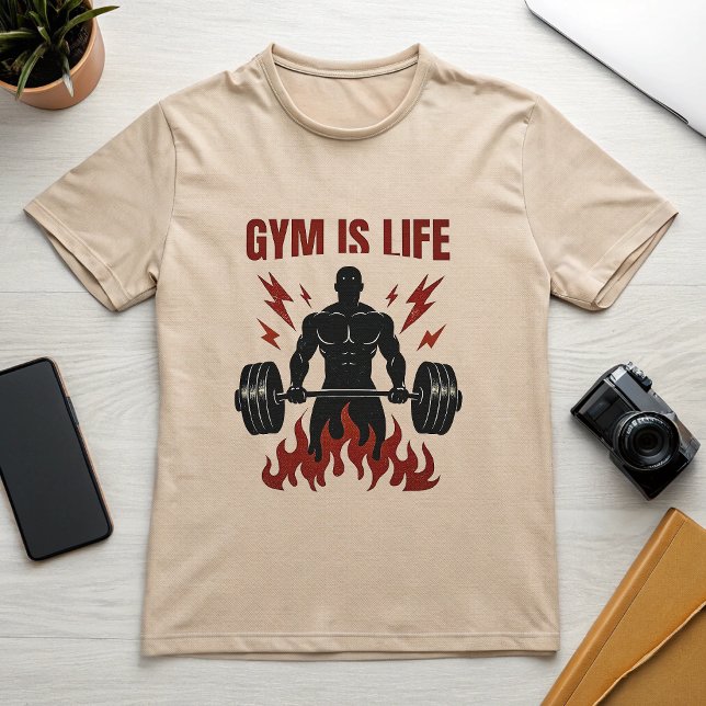 Gym est Life Saving Alpha Motivational T-Shirt | (Créateur téléchargé)