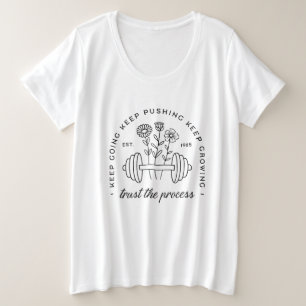 Gym girl motivations citations floral dumbbell