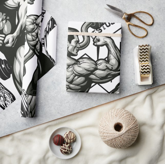 Gym Guerrier Cadeau Papier Hardcore Veines Design (Artisanat)
