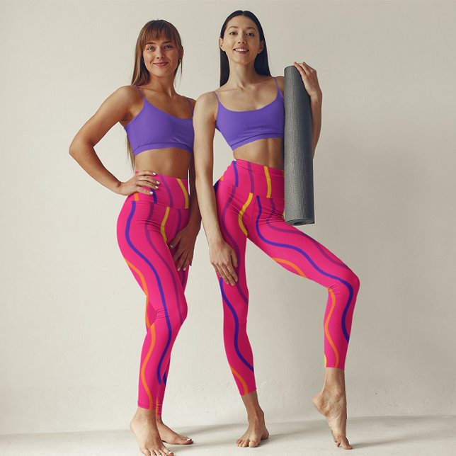 Gym Gym Yoga Femmes Entraînement Leggings Rose (Créateur téléchargé)