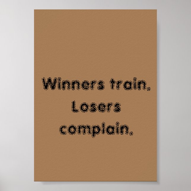 GYM Motivation quotes And Light Brown Poster (Devant)