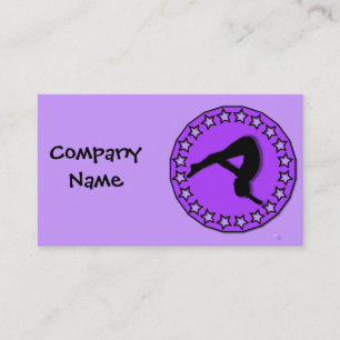 Gymnaste dans des cartes d'ess de businpurple