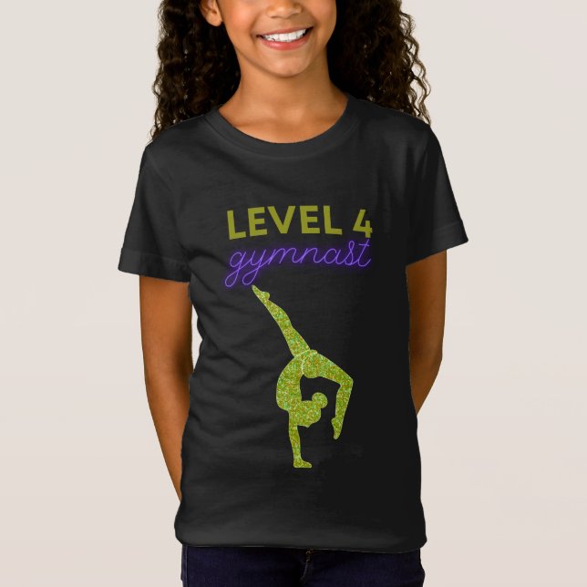 Gymnaste De Niveau 4 Pour T-shirt Or (Devant)