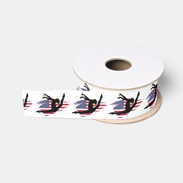 Gymnaste des Etats-Unis 1,5" ruban de gros-grain (Bobine)