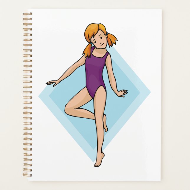Gymnaste Féminine en Justaucorps Violet (Devant)