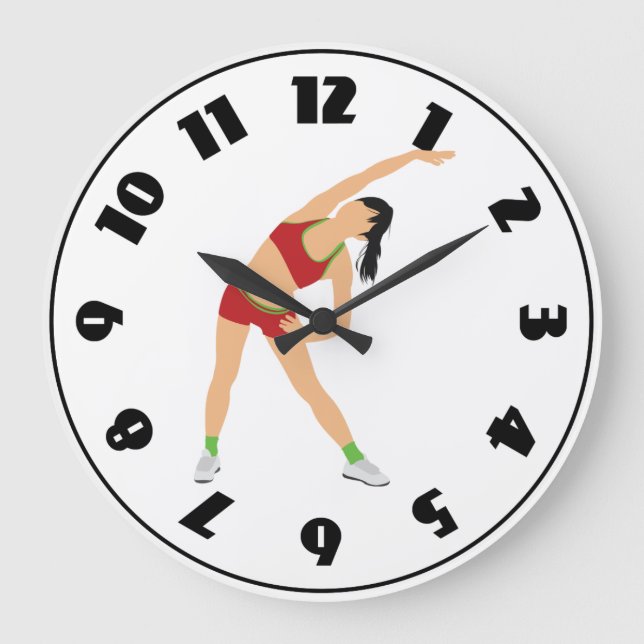 Gymnaste qui se réchauffe horloge (Recto)