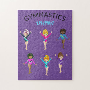 GYMNASTICS 6 GYMNAST PERSONNALISÉ PUZZLE