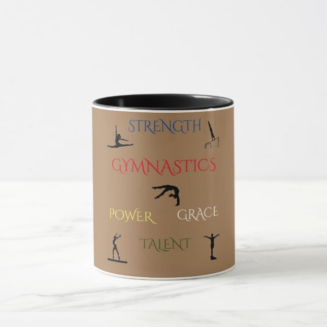 GYMNASTICS BROWN/NOIR DEUX MUG TONE. (Centre)