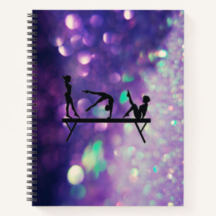 GYMNASTICS Carnet spiral pourpre
