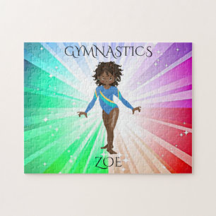 " GYMNASTICS" éclaire le puzzle avec gymnaste.