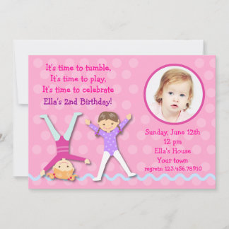 GYMNASTICS Gym Photo Invitations à la fête d'anniv