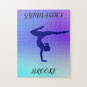GYMNASTICS PUZZLE avec gymnaste et nom personnalis