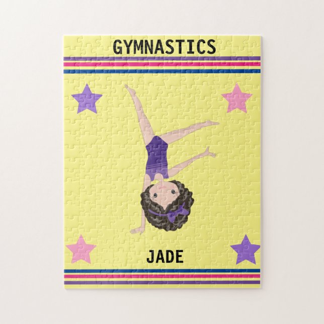 GYMNASTICS PUZZLE POUR LES FILLES PERSONNALISÉ. (Vertical)
