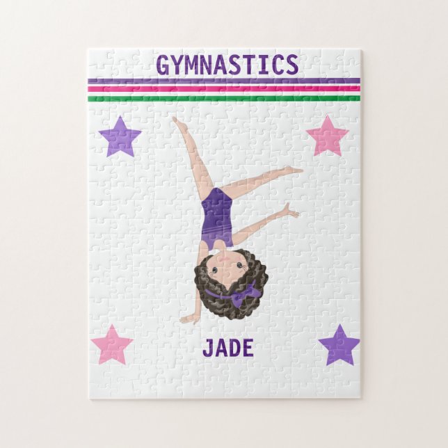 GYMNASTICS PUZZLE POUR LES FILLES PERSONNALISÉ. (Vertical)