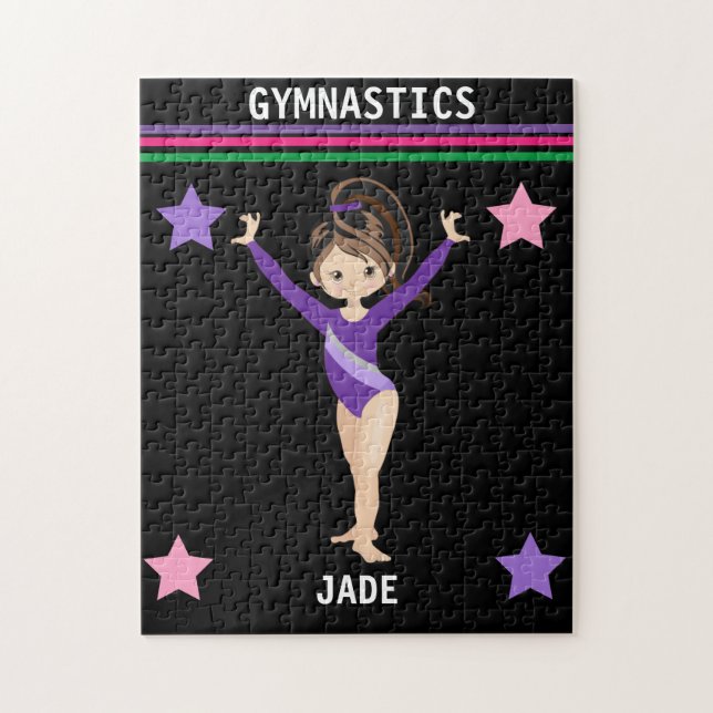 GYMNASTICS PUZZLE POUR LES FILLES PERSONNALISÉ. (Vertical)
