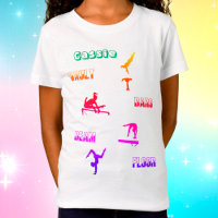Gymnastics T-Shirt - Vault, Bars, Beam, Floor