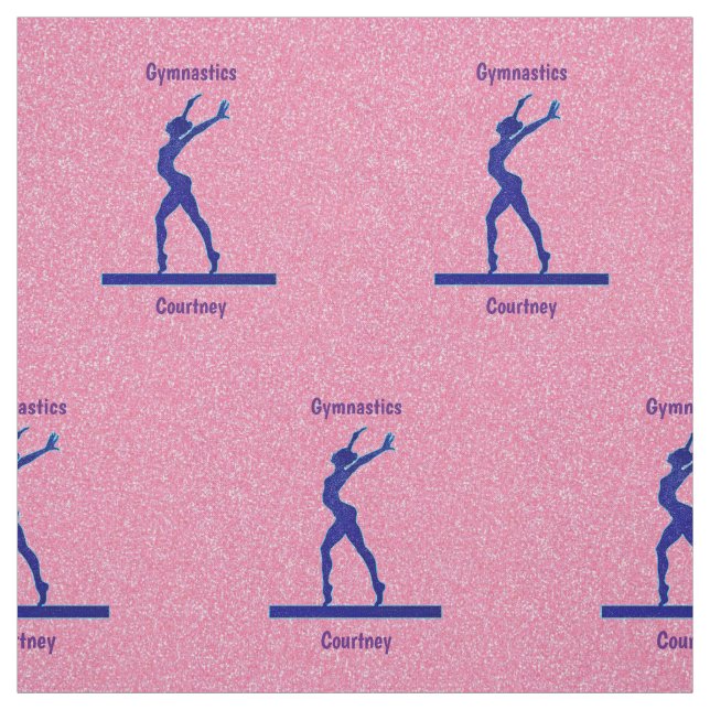 Gymnastique à étincelle rose Tissu de poutre (Échantillon)