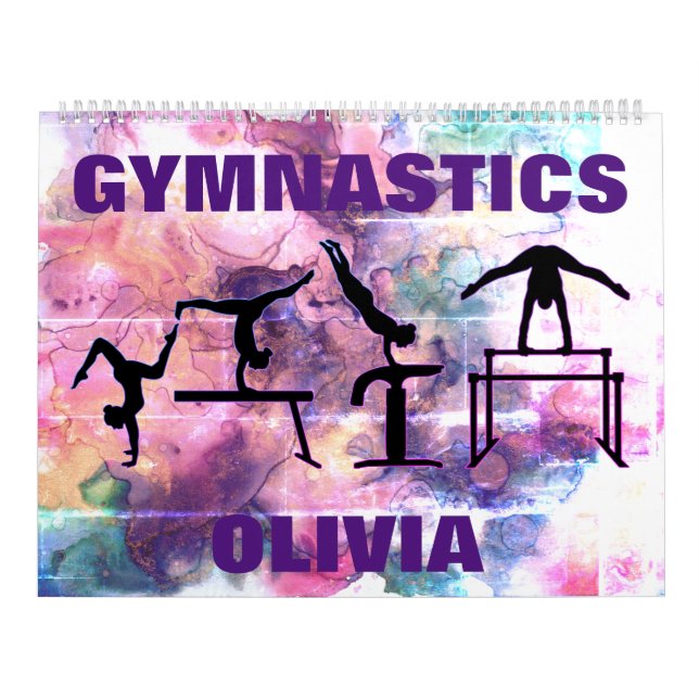 Gymnastique Antique Aquarelle Calendrier Abstrait (Protection)