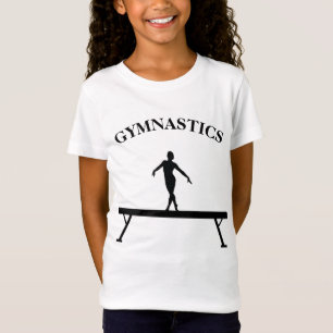 Gymnastique Balayage avec nom Girls T-Shirt