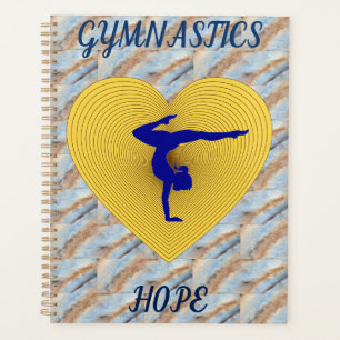 Gymnastique coeur or avec gymnaste
