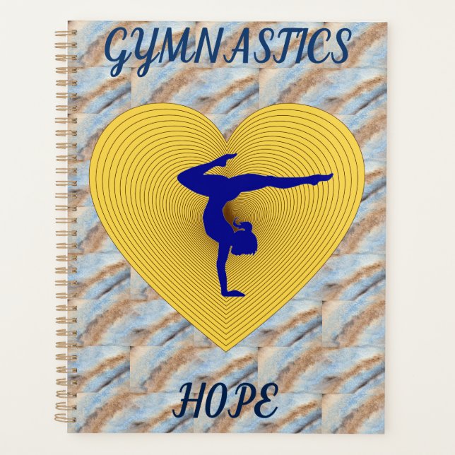 Gymnastique coeur or avec gymnaste (Devant)