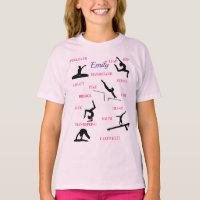 Gymnastique Compétences Typographie T-shirt