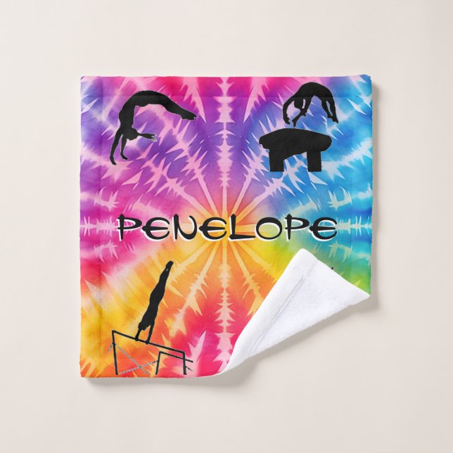 Gymnastique des filles Cravate arc-en-ciel (Gant de toilette)