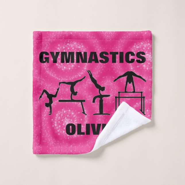Gymnastique Étincelle Rose (Gant de toilette)