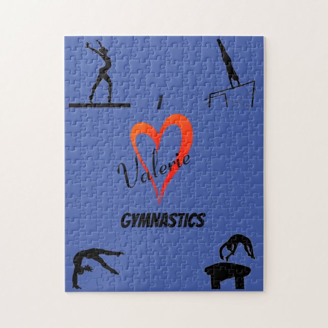 Gymnastique Événements Puzzle avec nom (Vertical)