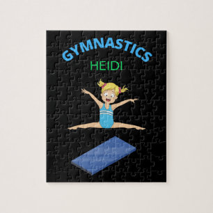 Gymnastique filles puzzle personnalisé.