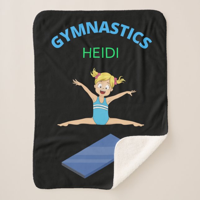 Gymnastique filles Sherpa couverture personnalisée (Devant)