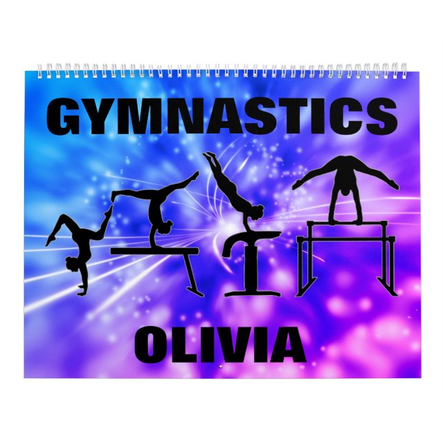 Gymnastique filles violet et calendrier bleu (Protection)